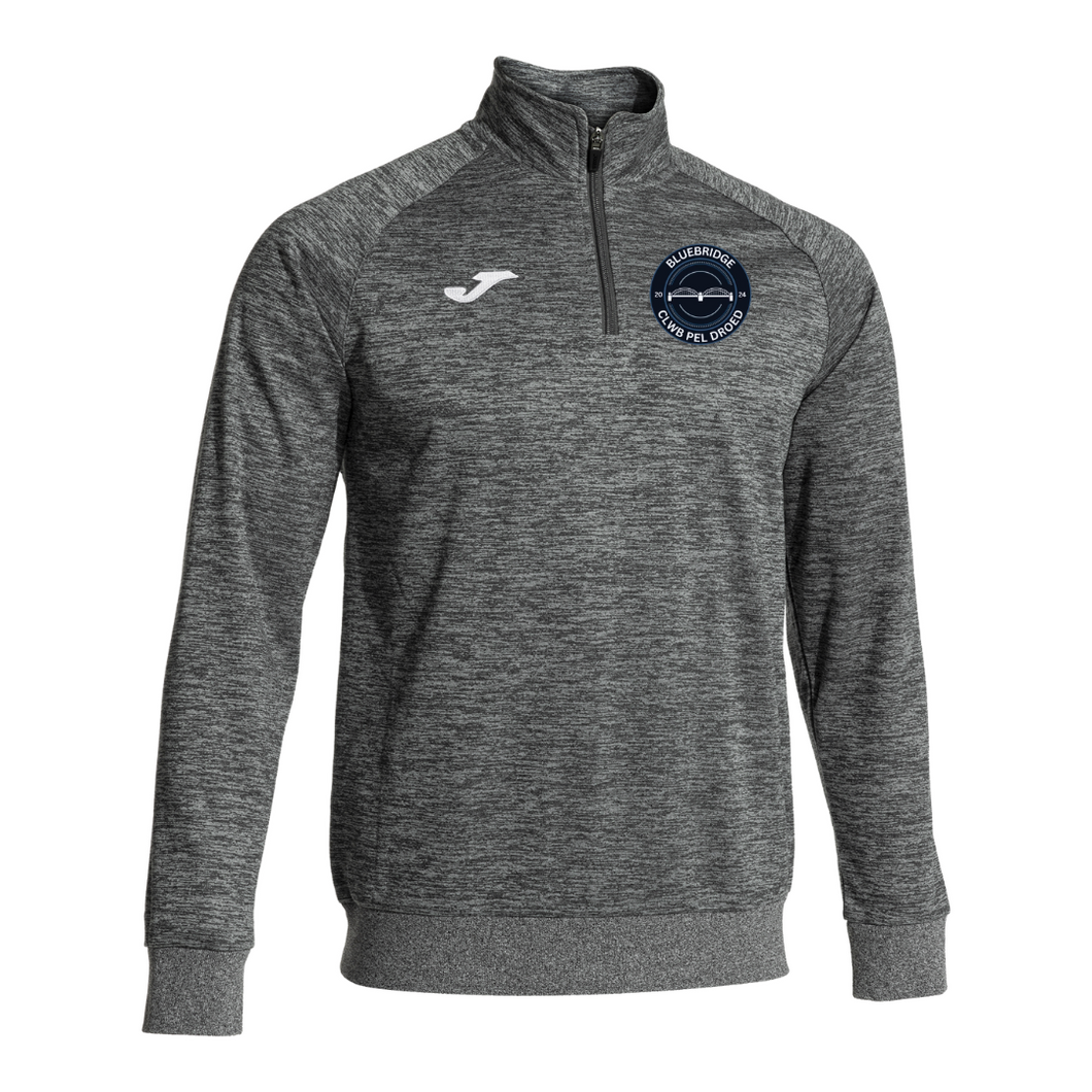 Blue Bridge FC - 1/4 Zip Sweatshirt Grey Junior Sizes
