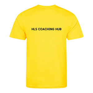 HLS Netball Coaching T-Shirt - Sun Yellow