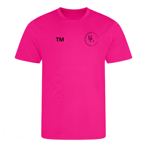 HLS Netball Coaching T-Shirt - Hyper Pink