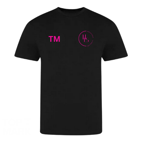 HLS Netball Coaching T-Shirt - Jet Black