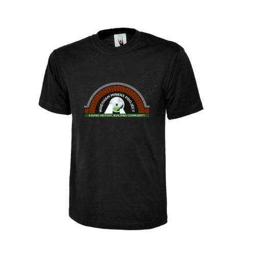 Wrexham Miners Project -Junior  Black Cotton T-Shirt