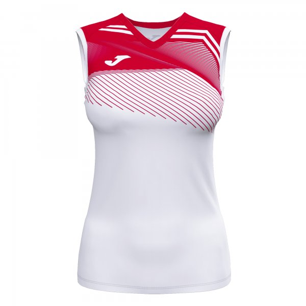JOMA SUPERNOVA II T-SHIRT WHITE-RED SLEEVELESS
