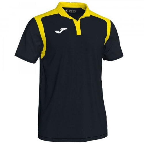 JOMA POLO CHAMPIONSHIP V FLUOR BLACK-YELLOW S/S