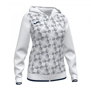 JOMA SUPERNOVA III ZIP-UP HOODIE WHITE NAVY
