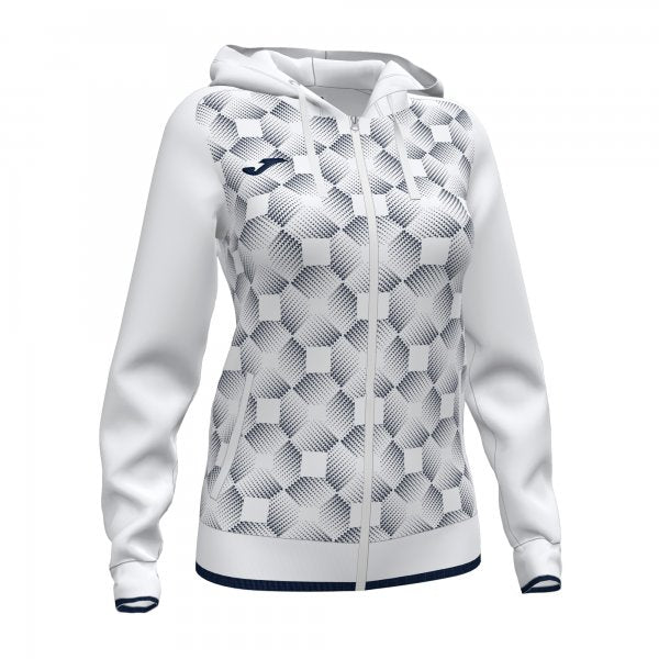 JOMA SUPERNOVA III ZIP-UP HOODIE WHITE NAVY