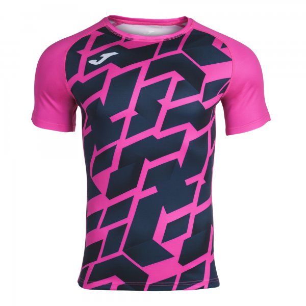 JOMA MYSKIN III SHORT SLEEVE T-SHIRT FLUOR PINK NAVY