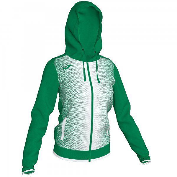 JOMA SUPERNOVA HOODED JACKET GREEN-WHITE WOMAN