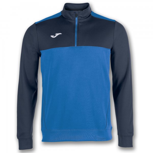JOMA HALF-ZIP SWEATSHIRT STANDS OUT DUE TO ITS CONTRASTING YOKE, FORWARD SHOULDER SEAM, RIBBING ON CUFFS AND EMBROIDERED LOGO.