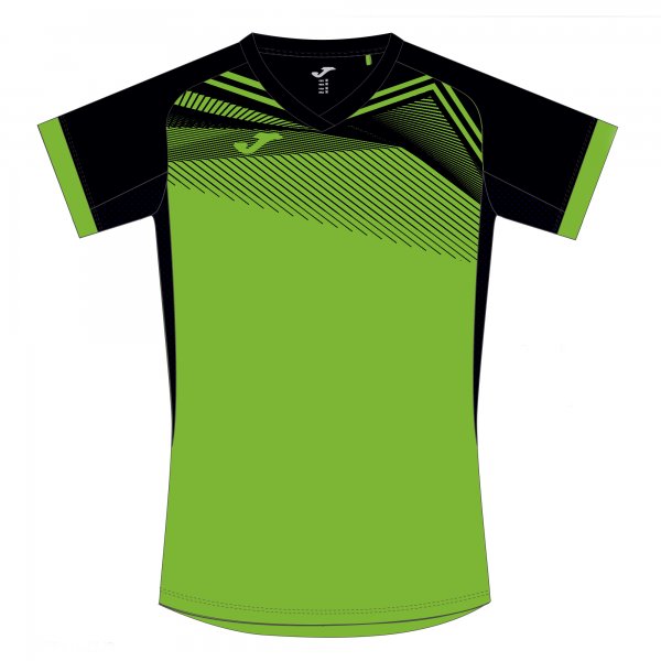 JOMA SUPERNOVA II T-SHIRT BLACK-FLUOR GREEN S/S
