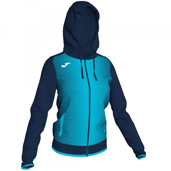 JOMA SUPERNOVA HOODED JACKET D NAVY-F TURQ WOMAN