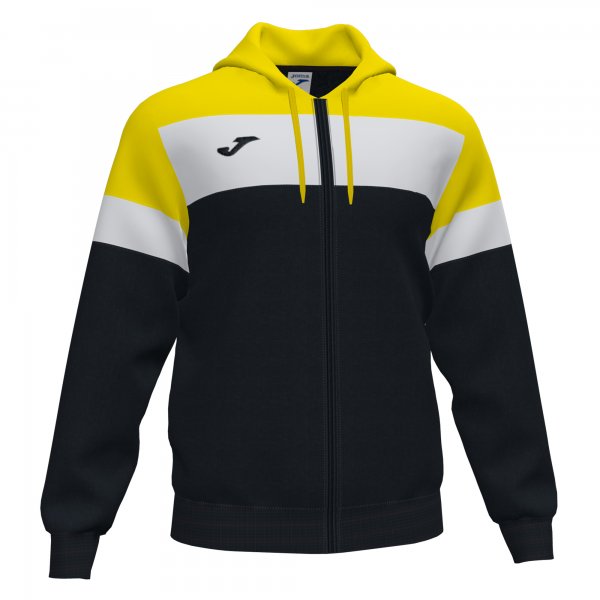 JOMA CREW IV HOODIE JACKET BLACK-YELLOW