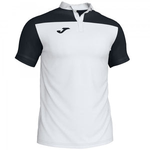 JOMA POLO SHIRT HOBBY II WHITE-BLACK S/S