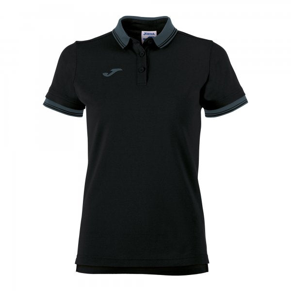 JOMA POLO SHIRT BALI II BLACK WOMAN S/S