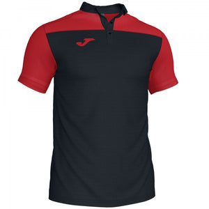 JOMA POLO SHIRT HOBBY II BLACK-RED S/S