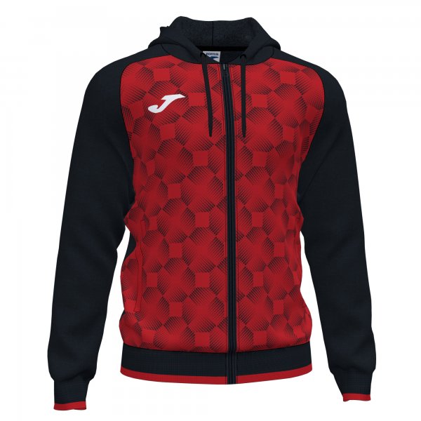 JOMA SUPERNOVA III ZIP-UP HOODIE BLACK RED