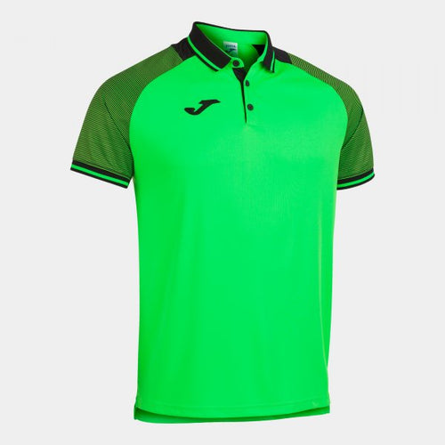 JOMA ESSENTIAL II POLO FLUOR GREEN-BLACK S/S