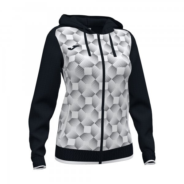 JOMA SUPERNOVA III ZIP-UP HOODIE BLACK WHITE