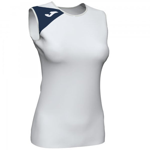 JOMA TSHIRT SPIKE WHITE-DARK NAVY SLEEVELESS