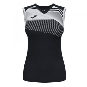 JOMA SUPERNOVA II T-SHIRT BLACK-WHITE SLEEVELESS