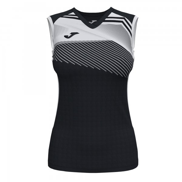 JOMA SUPERNOVA II T-SHIRT BLACK-WHITE SLEEVELESS