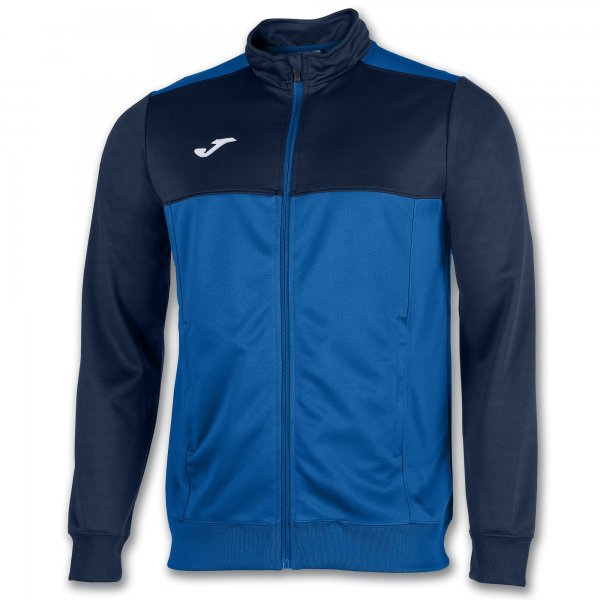 JOMA OPEN JACKET WITH ZIPPER THAT STANDS OUT DUE TO CONTRASTING YOKE AND FORWARD SHOULDER SEAM. INCLUDES ZIPPED POCKETS, RIBBING ON CUFFS FOR A BETTER FIT AND EMBROIDERED LOGO.