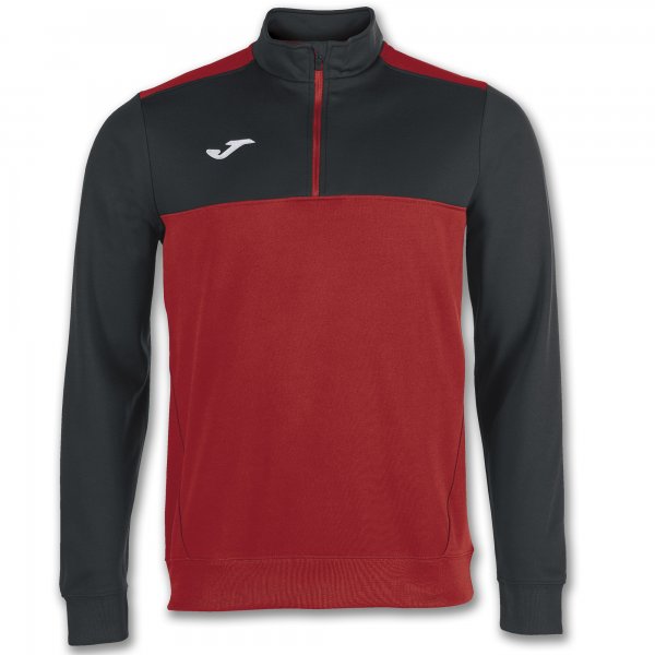 JOMA HALF-ZIP SWEATSHIRT STANDS OUT DUE TO ITS CONTRASTING YOKE, FORWARD SHOULDER SEAM, RIBBING ON CUFFS AND EMBROIDERED LOGO.