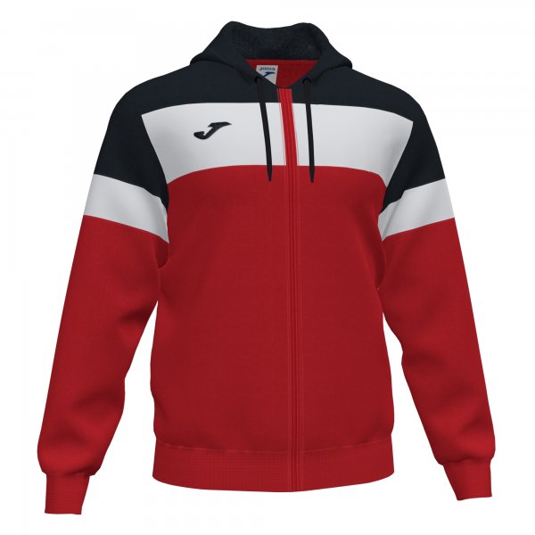 JOMA CREW IV HOODIE JACKET RED-BLACK