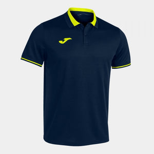 JOMA CHAMPIONSHIP VI SHORT SLEEVE POLO NAVY FLUOR YELLOW