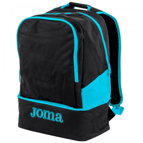 JOMA BACKPACK ESTADIO III BLACK-FLUOR TURQUOISE