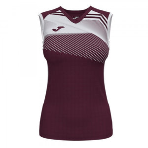 JOMA SUPERNOVA II T-SHIRT BURGUNDY-WHITE SLEEVELESS
