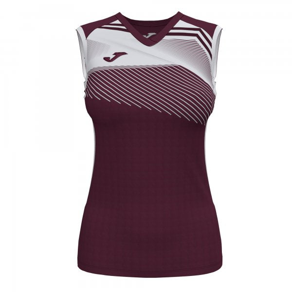 JOMA SUPERNOVA II T-SHIRT BURGUNDY-WHITE SLEEVELESS