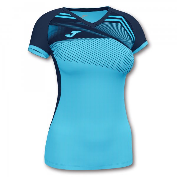 JOMA SUPERNOVA II T-SHIRT FLUOR TURQUOISE-DARK NAVY S/S