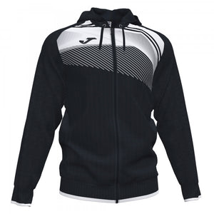 JOMA SUPERNOVA II HOODIE JACKET BLACK-WHITE
