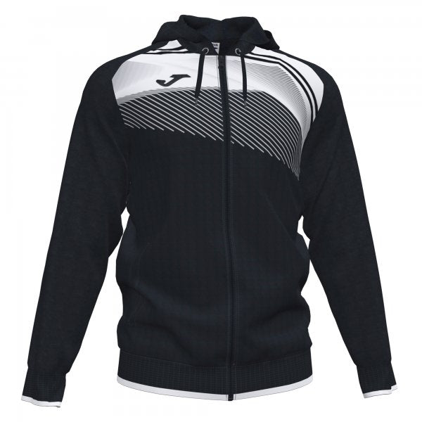 JOMA SUPERNOVA II HOODIE JACKET BLACK-WHITE