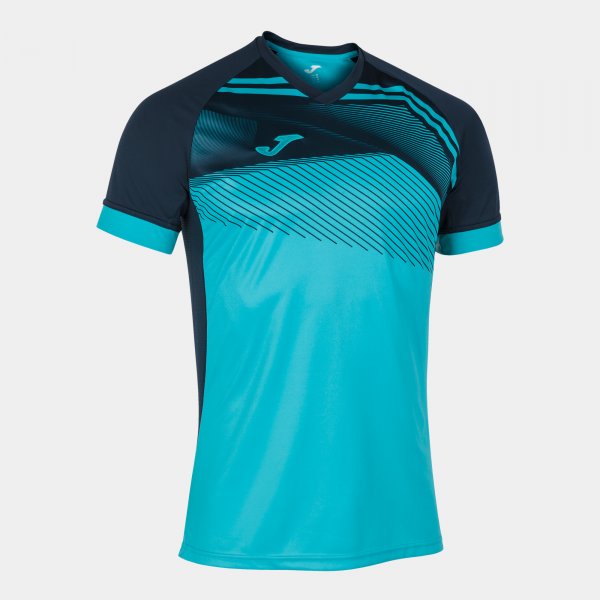 JOMA SUPERNOVA II T-SHIRT FLUOR TURQUOISE-DARK NAVY S/S