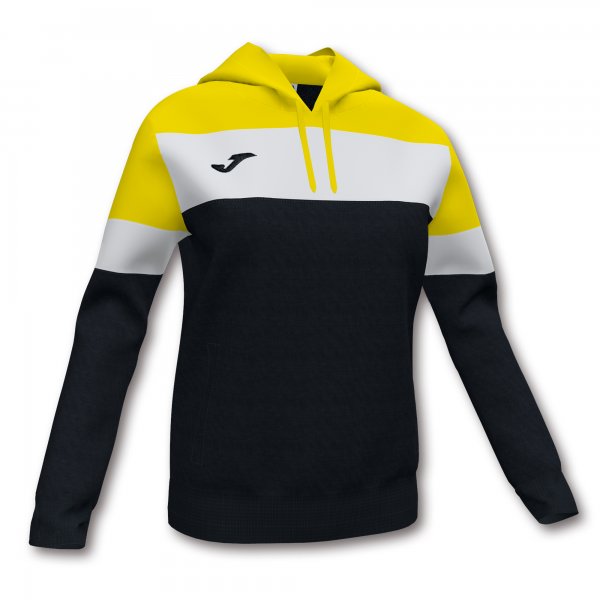 JOMA CREW IV HOODIE SWEATSHIRT BLACK-YELLOW