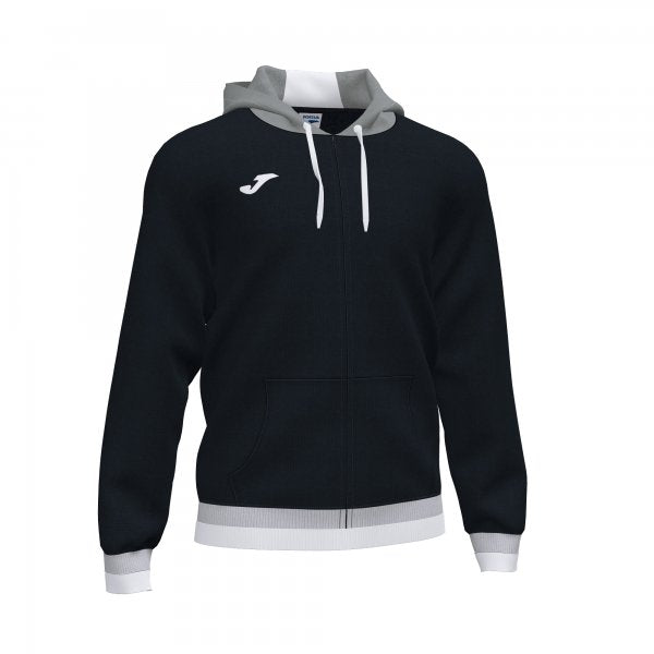 JOMA CONFORT II ZIP-UP HOODIE BLACK GREY