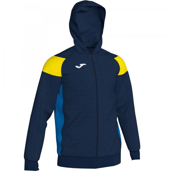 JOMA JACKET HOODIE POLY CREW III NAVY-YEL-ROYAL