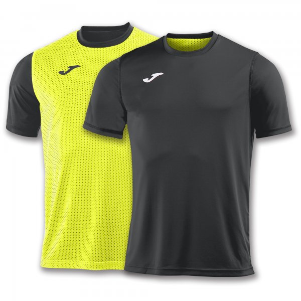 JOMA T-SHIRT COMBI REVERSIBLE ANTHRACITE-YELLOW S/S