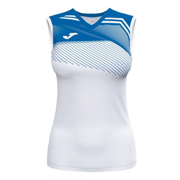 JOMA SUPERNOVA II T-SHIRT WHITE-ROYAL SLEEVELESS