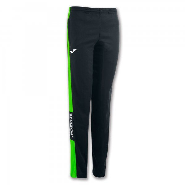 JOMA LONG PANT CHAMPIONSHIP IV BLACK-FLUOR GREEN WOMAN
