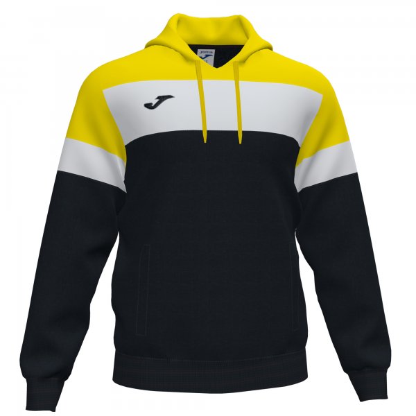 JOMA CREW IV HOODIE SWEATSHIRT BLACK-YELLOW