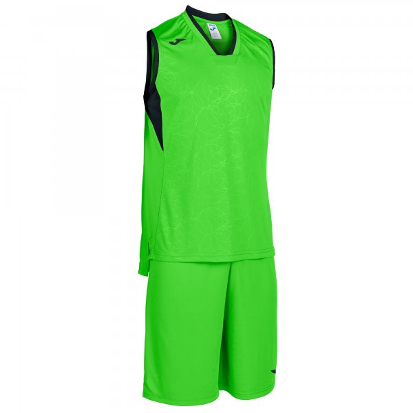 JOMA CAMPUS SET BASKET FLUOR GREEN-BLACK SLEEVELESS