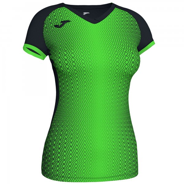 JOMA SUPERNOVA T-SHIRT BLACK-FLUOR GREEN S/S
