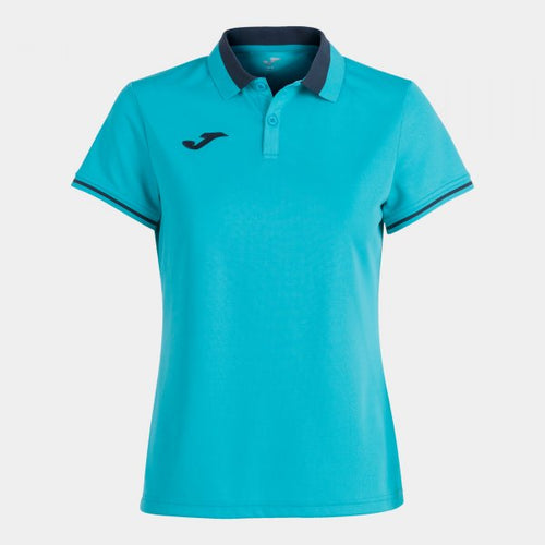 JOMA CHAMPIONSHIP VI SHORT SLEEVE POLO FLUOR TURQUOISE-NAVY