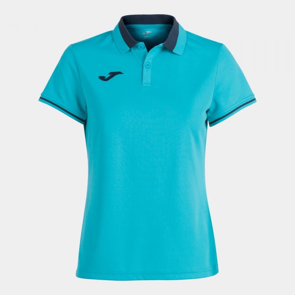 JOMA CHAMPIONSHIP VI SHORT SLEEVE POLO FLUOR TURQUOISE-NAVY