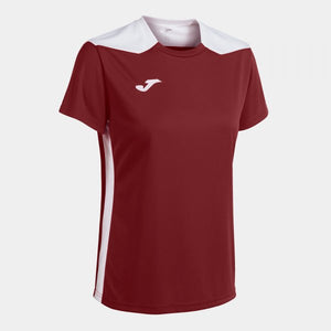 JOMA CHAMPIONSHIP VI SHORT SLEEVE T-SHIRT BURGUNDY WHITE