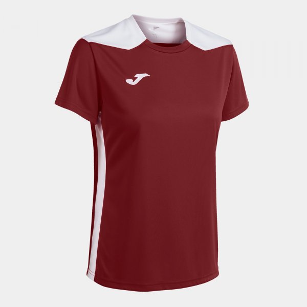 JOMA CHAMPIONSHIP VI SHORT SLEEVE T-SHIRT BURGUNDY WHITE