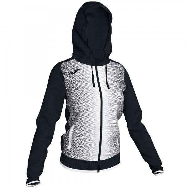 JOMA SUPERNOVA HOODED JACKET BLACK-WHITE WOMAN