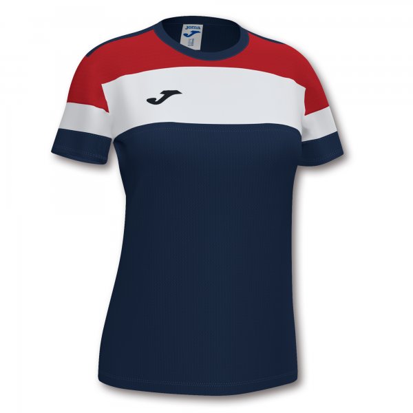 JOMA CREW IV COTTON T-SHIRT DARK NAVY-RED S/S